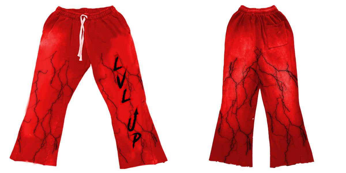 Red LVL UP Sweatpants